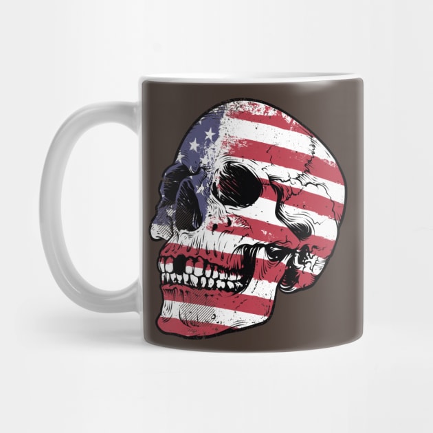 American Flag Skull by rjzinger